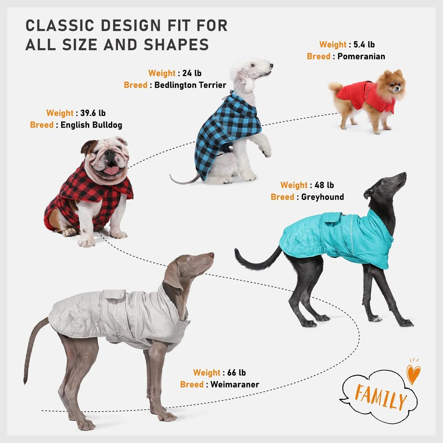 PAWZ Road Dog Winter Coat with 5 Layers Warm Material, Reversible Dog Clothes with 2 Sides, Dog Jacket Outdoor Water Repellent, (Red Plaid XS)