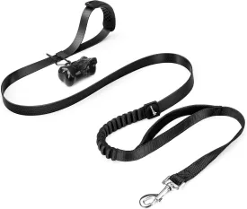 Pecute Dog Leash Bite Resistant, Double Handle Controllable & Heavy Duty Dog Leash, Dog Walking Leash Ergonomic Comfort, Dog Training Leash with Poop Bag Holder for Medium Large Dogs (6ft - 6.6ft)