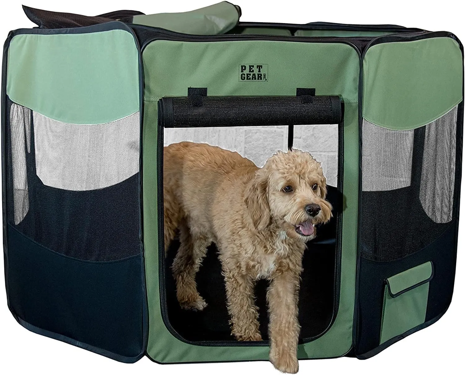Pet Gear Travel Lite Portable Play Pen/Soft Crate with Removable Shade Top for Dogs/Cats/Rabbits, Easy-Fold   Built-in Stay Fold Band, Durable 600D Fabric, Indoor/Outdoor