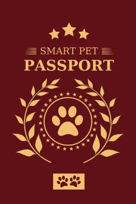 Pet Passport  Burgundy Edition: Essential Organizer for Pet Travel, Health Records & Vaccinations Paperback  February 23, 2025