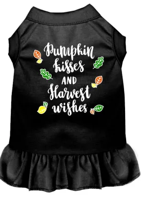 Pumpkin Kisses Screen Print Dog Dress Black Xs (8)