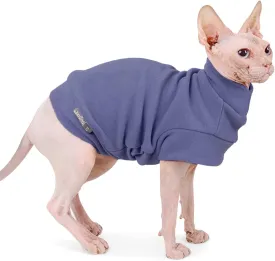 Small Dogs Fleece Dog Sweatshirt - Cold Weather Hoodies Spring Soft Vest Thickening Warm Cat Sweater Puppy Clothes Sweater Winter Sweatshirt Pet Pajamas for Small Dog Cat Puppy Medium, Grayish Purple