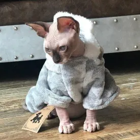 Soft Fleece Cat Hooded Coat