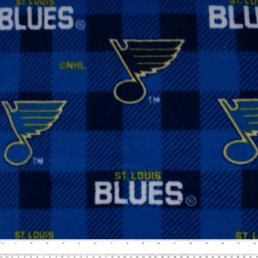 St-Louis Blues - NHL Fleece Print - Buffalo plaid - Blue