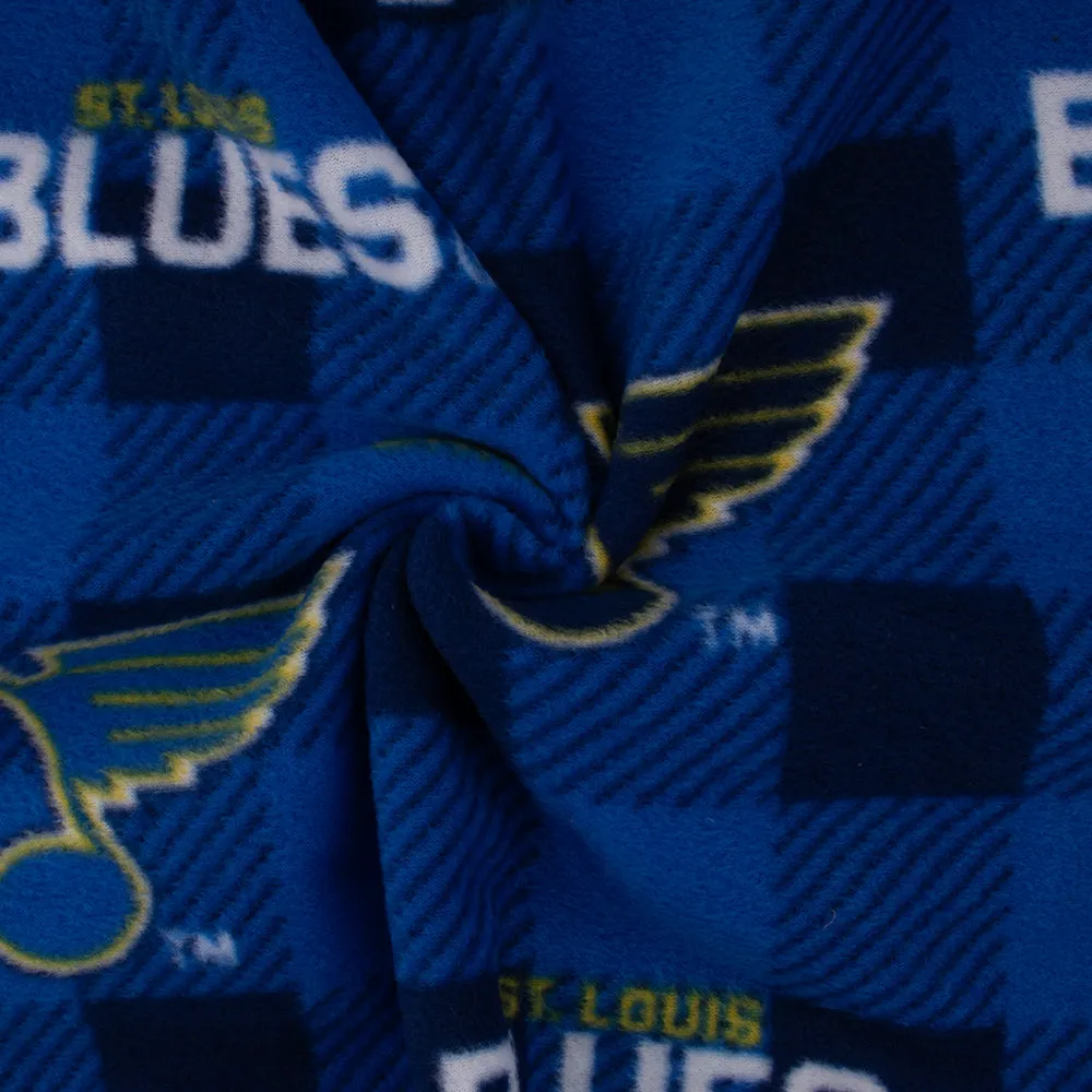 St-Louis Blues - NHL Fleece Print - Buffalo plaid - Blue