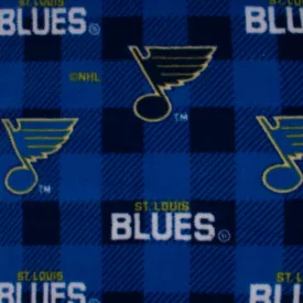 St-Louis Blues - NHL Fleece Print - Buffalo plaid - Blue