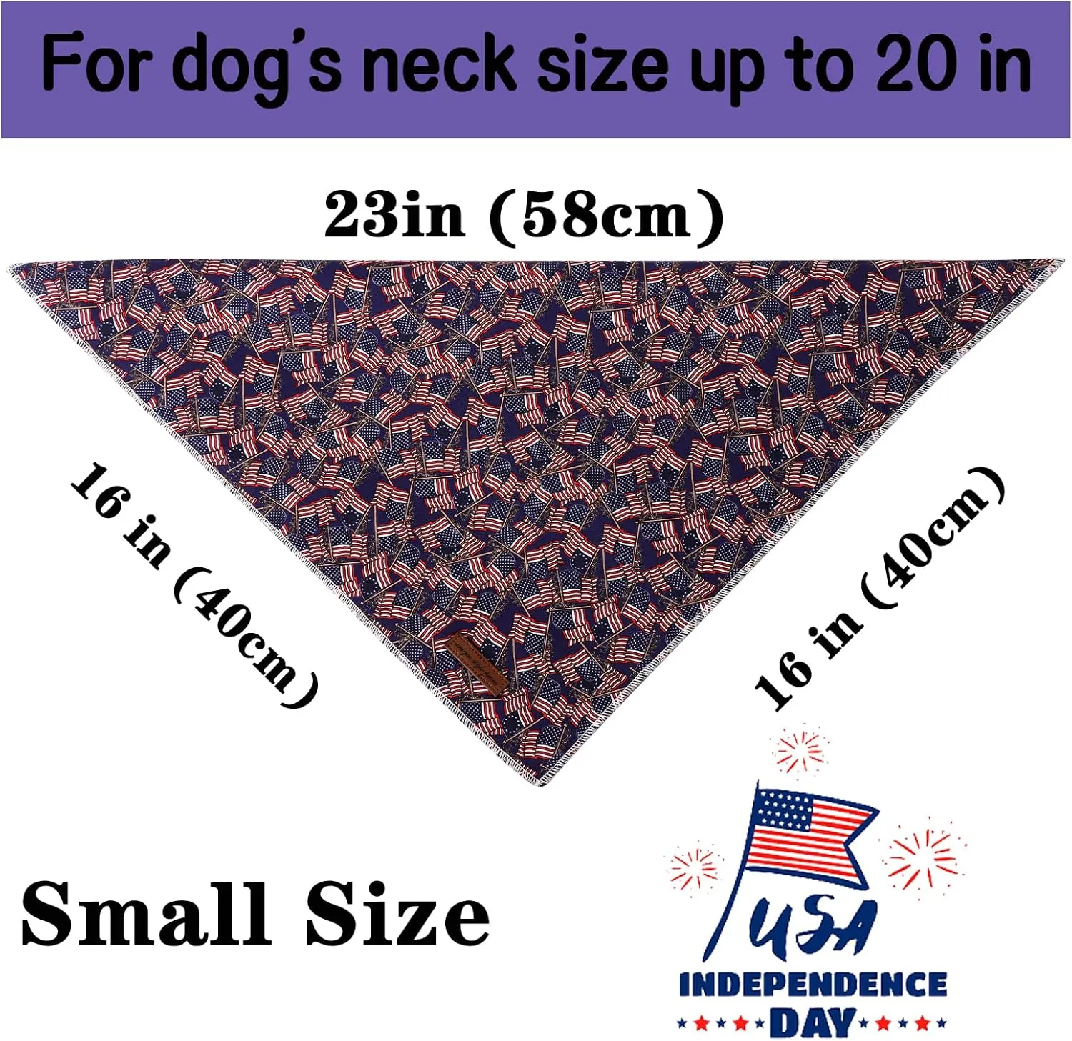 Unique Style Paws Patriotic Dog Bandana, 4th of July Dog Bandana American Flag Puppy Bandanas Independence Day Pet Scarves, Patriotic Triangle Bib Scarf for Boys & Girls Dog