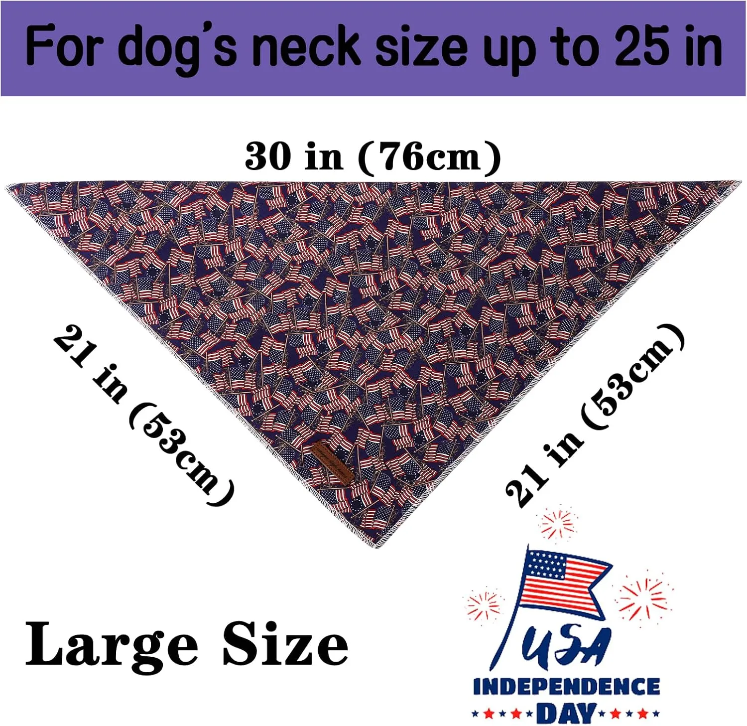 Unique Style Paws Patriotic Dog Bandana, 4th of July Dog Bandana American Flag Puppy Bandanas Independence Day Pet Scarves, Patriotic Triangle Bib Scarf for Boys & Girls Dog