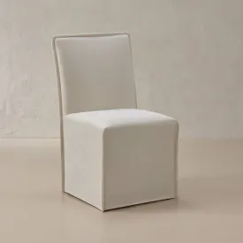 Washable Upholstered Dining Chair | 19” Back Height in Coco