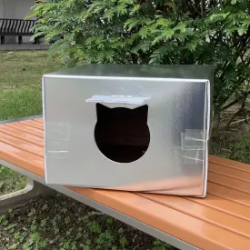 Yeknu Outdoor Cat House Pet Shelter Waterproof Cold Windproof Scratch-Resistant heatstroke Four Seasons Use Tent Dog Nest Warm House